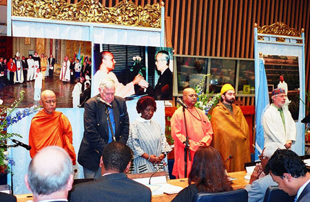 Würdigung von Sri Chinmoy an den UN Würdigung von Sri Chinmoy an den UN