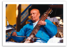 Sri Chinmoy plays the esraj